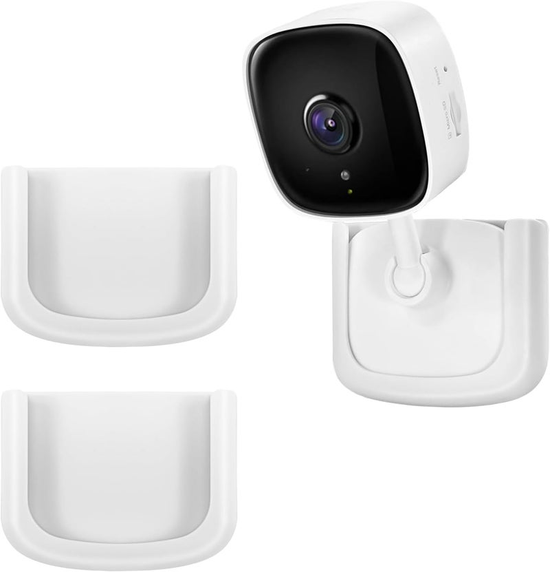 magicsee 2 Pack Adhesive Wall Mount Bracket Stand Fits for Tapo Indoor Security Camera C100,C110,No Drilling Easy Installation Window Mount Camera Holder fits for TP Link Cam - Image 1